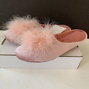 BCTEX COLL Women's Cozy Velvet Memory Foam House Slipper Fuzzy Pink SIZE 9-10